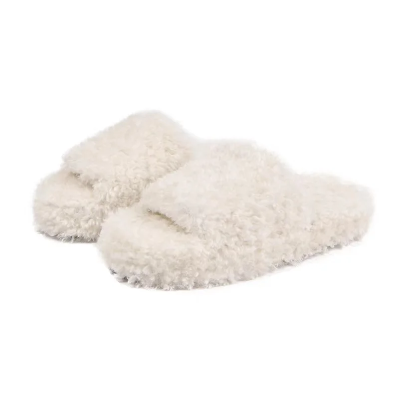 Popular Famous Shoe And Bag Set Fashion Fluffy Fur Women's Slippers ...