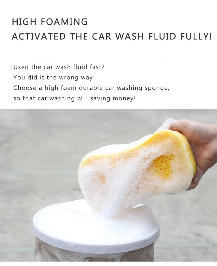 Longer Service Life Free After Sale Car Wash Sponge Strong Cleaning