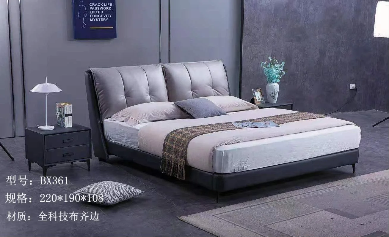 Super Comfortable Backrest Bedroom Technology Fabric Bed