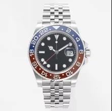 904L High Quality GMT Watch Stainless Steel Men's Watch Automatic Mechanical movement Blue dial watch