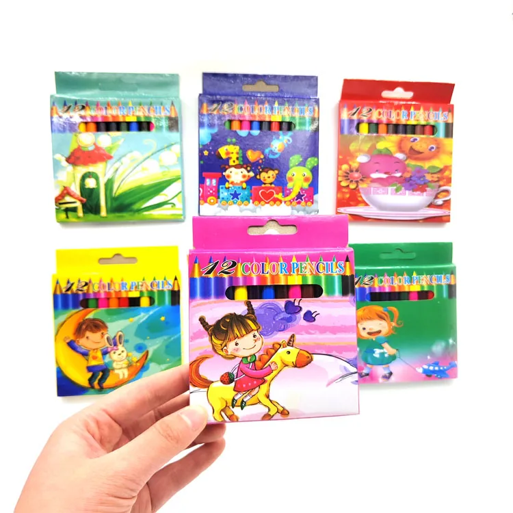 Custom Logo Hot Sale High Quality Round Hexagonal Wooden Colour Pencils for Kids Student Art Supplies