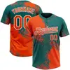 Orange and Teal Green