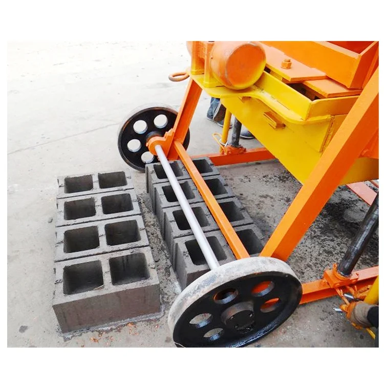New Function QMJ4-45 Mobile Concrete Hollow Block Making Machine