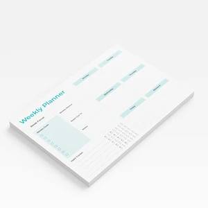 Premium Customized Weekly Task Planner 50 Sheets Printed Checklist Do-List Memo Note Pad Creative Professional Logo Loose Leaf