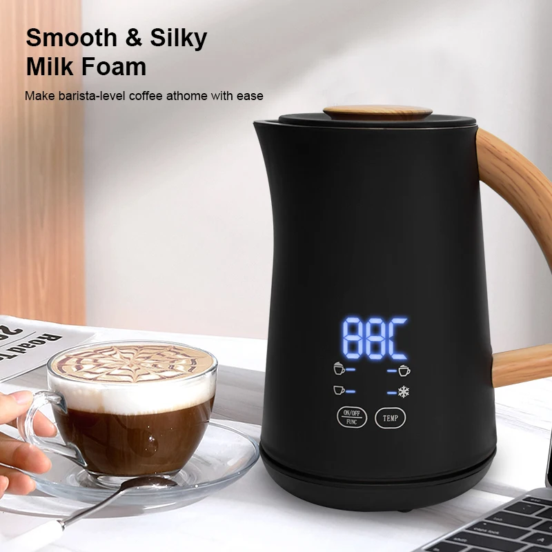 Auto Milk Frother & Steamer Coffee maker Electric Milk warmer for Latte Art  Chocolate Hot/Cold foaming Portable Milk Frother