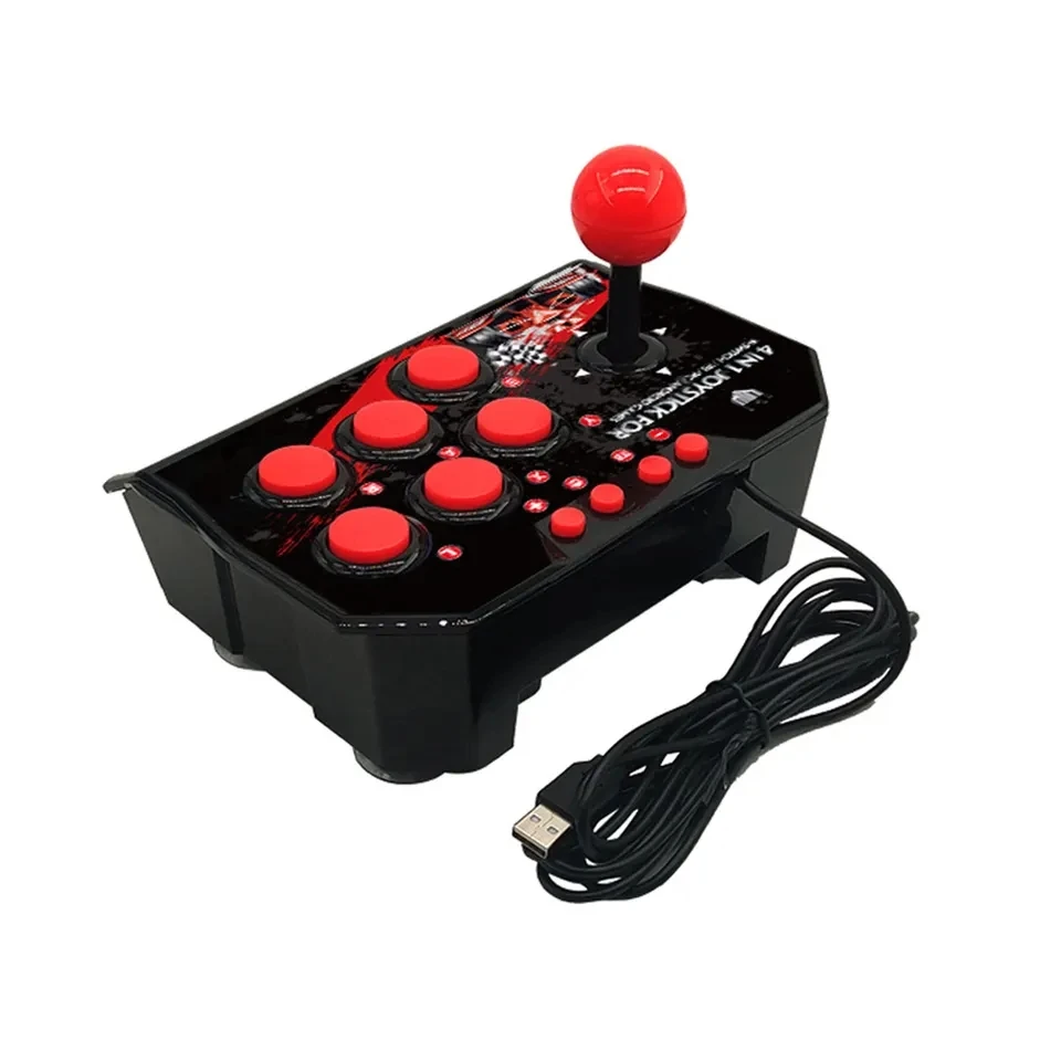 NS002 4 in 1 USB Rocker Game Controller for PS3 Console PC Arcade Joystick for Android Plug Street Fighting Stick for Switch