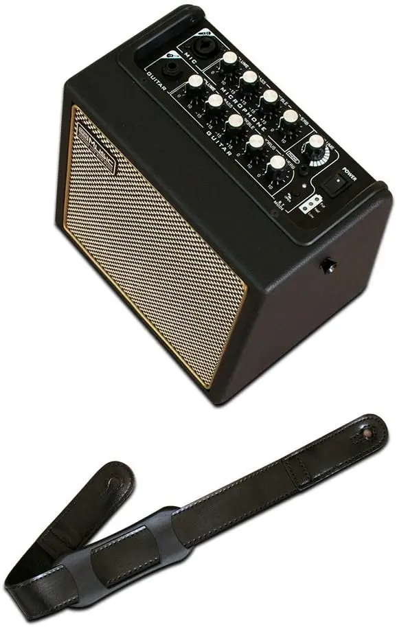 Coolmusic 30W Battery Powered Acoustic Guitar Amplifier - Portable