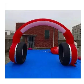 Customized Giant Inflatable Headphone Model Oxford Fabric and Nylon with Blower for DJ Booth for Parties and Events