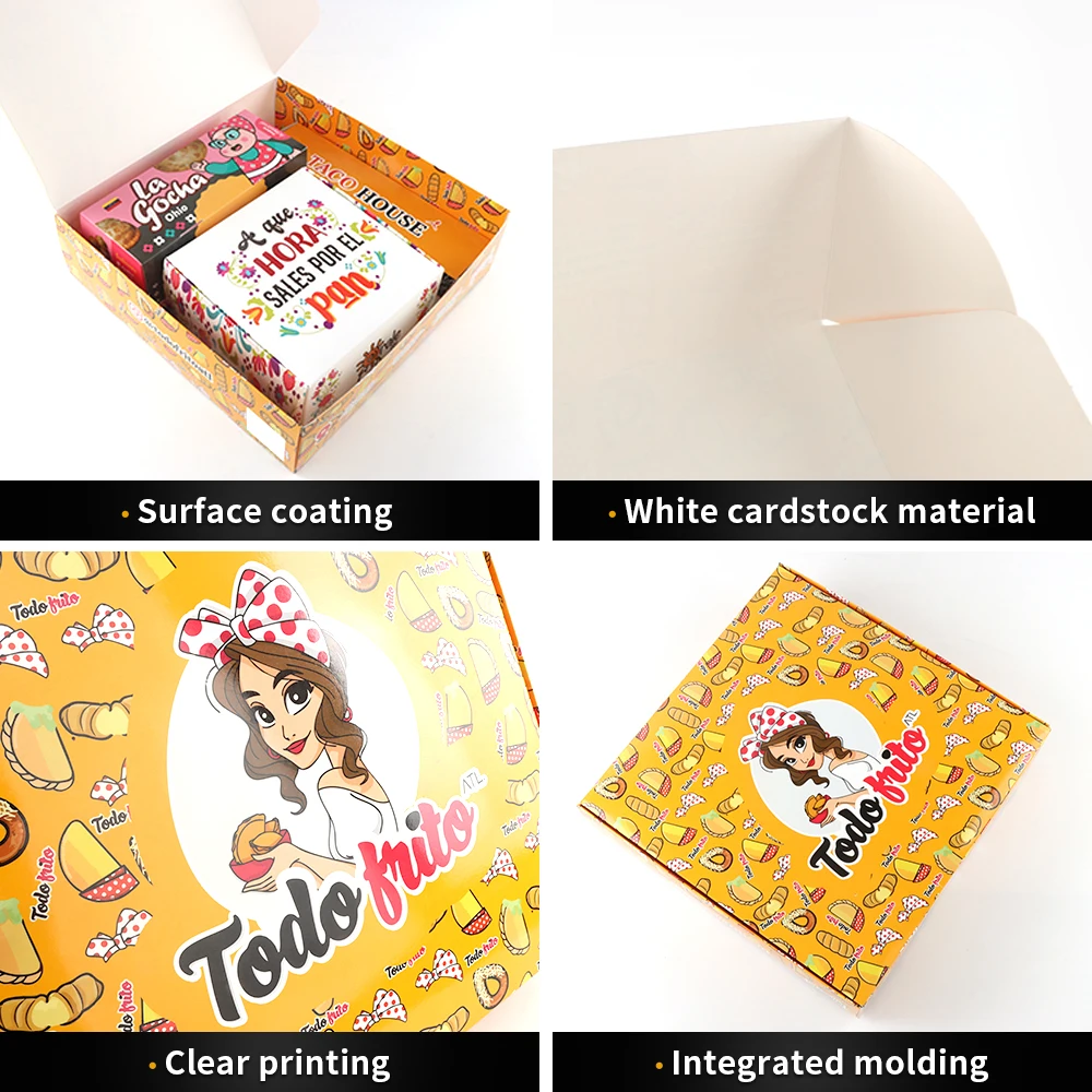 Custom Printed Recyclable Kraft Paper Box Rectangle with Clear Window for Snack Food Packaging Direct From Factory Supplier Cake