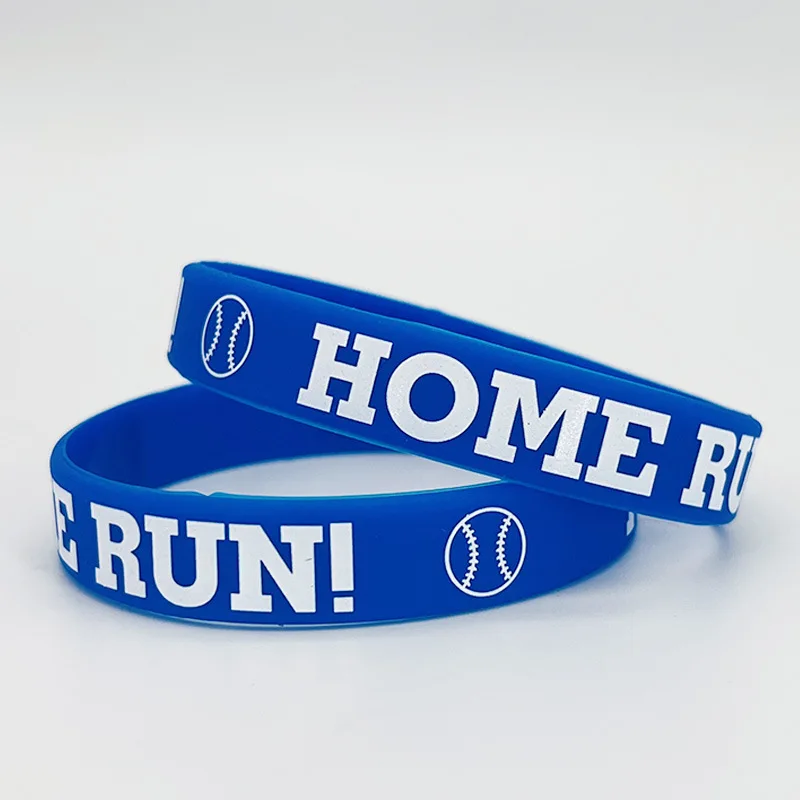 Home Run Baseball Themed Sports Wristband for Teenagers, School Sports, Competitions, and Parties,Adult Wristband manufacture