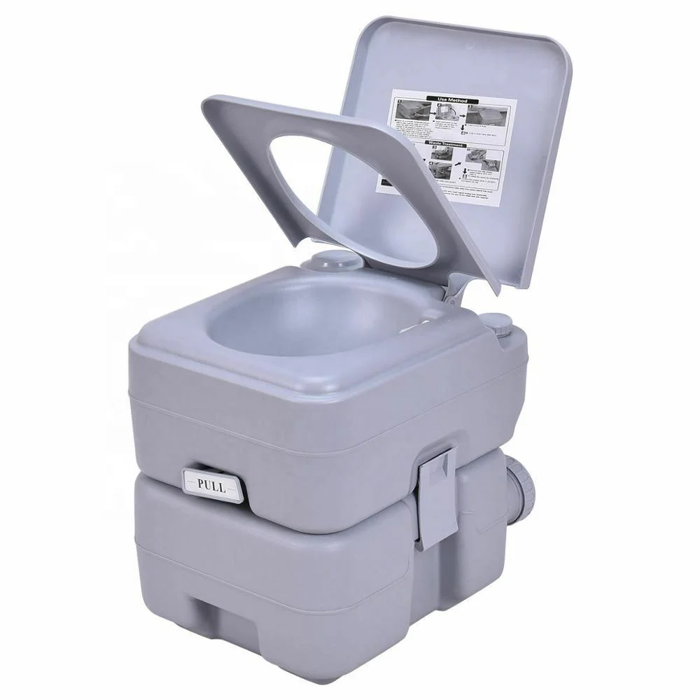 Portable Travel Mobile Toilet 24L Flush Outdoor Camping Handle Toilet 