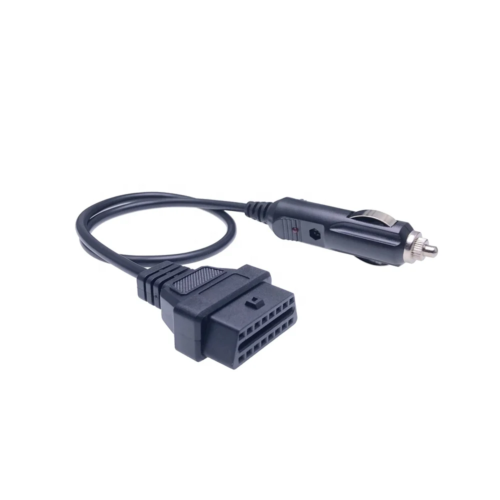 كابل طوارئ لتزويد وحدة تحكم السيارة الإلكترونية (ECU) بالطاقة من نوع AOTAI OBD2 بجهد 12 فولت مع ولاعة سيارة إلى منفذ OBD
