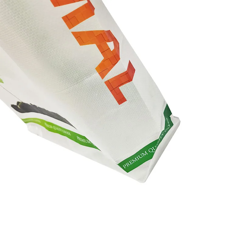 BOPP Block Bottom 10kg 25kg 50kg pp Woven Polypropylene Packaging Bag for Rice Fertilizer Grain Package