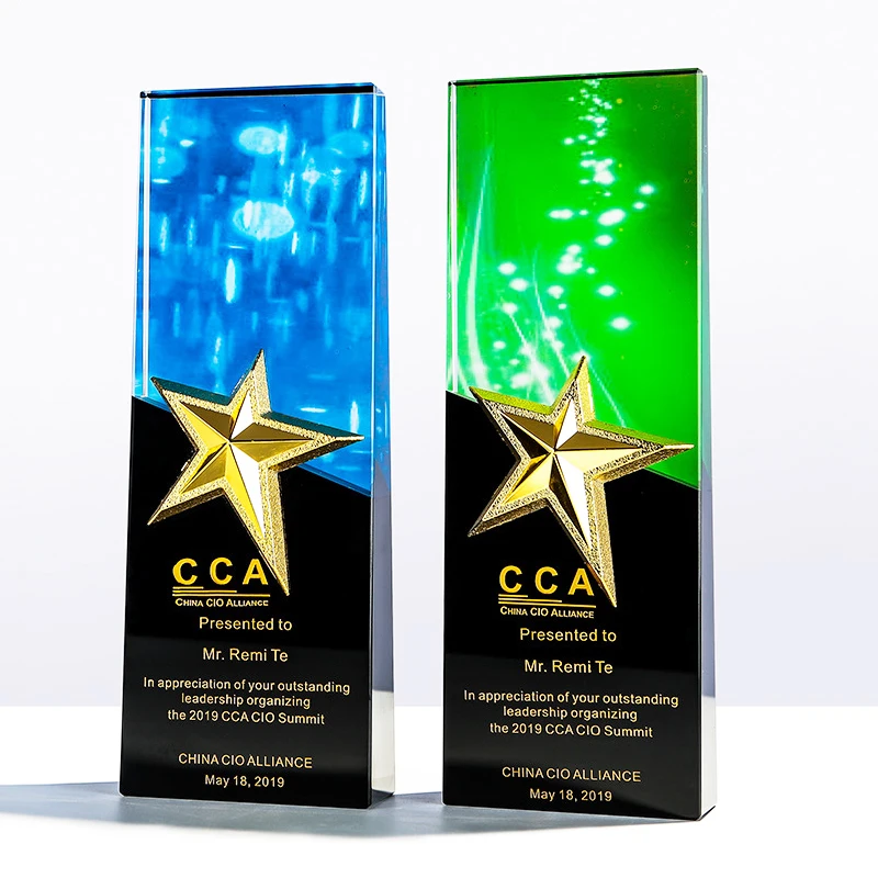 Luxury Transparent Crystal Trophy from China Winner's Honor Business Football Cup Champion Torch Luxury Style Gift Winner