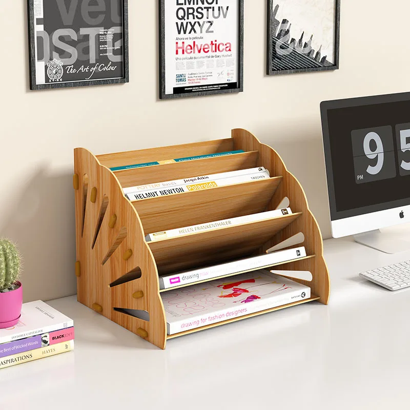 Original Solid Wooden Desk Organizer Paper Document Sorter For Home  Bathroom Office - Buy Magazine File Organizer,Desktop Document  Holder,Wooden Desk Organizer Product on 