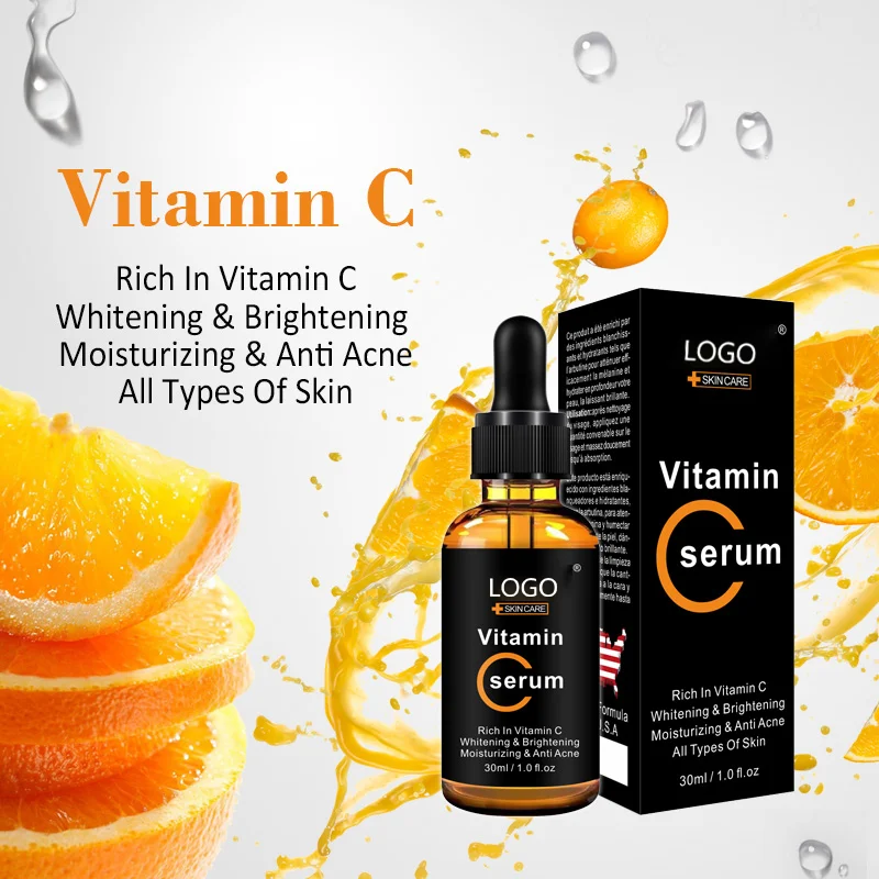 Vitamin C Serum Removing Dark Spots Ageless Skin Care Whitening Face Anti-aging Serum Liquid Female Natural Organic Skin Care