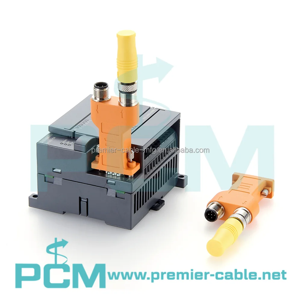 M12 to DB9 Bus Connector Profibus DP Fieldbus Adaptor for S7 PLC Controller factory