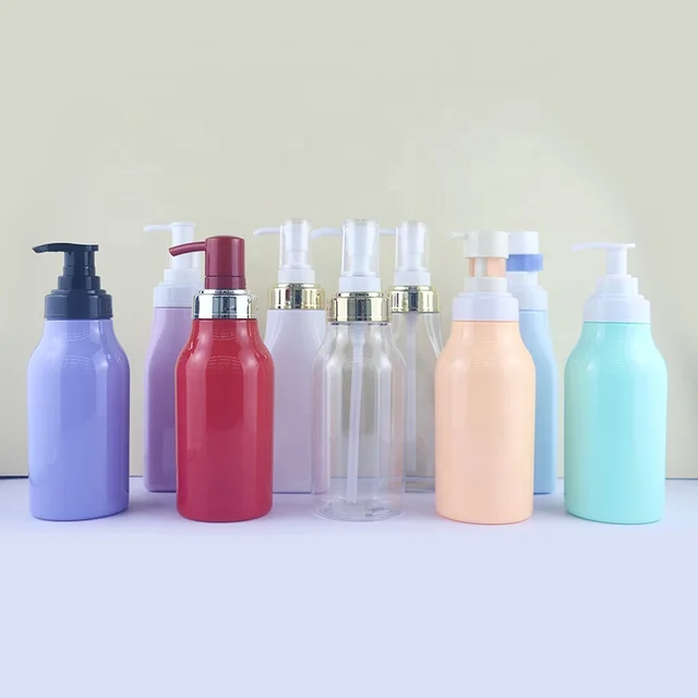 Luxury Pet Plastic Skin Care Cosmetic Packaging 300ml 200ml 220ml 10oz Refillable Shampoo Body Lotion Toner Bottle with Pump