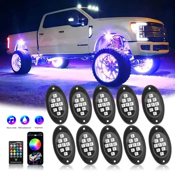 ZONGYUE LED Car Atmosphere Decoration RGB Chassis Ambient Light Underglow Led Rock Lights For Mini Truck Atv Off Road Truck SUV