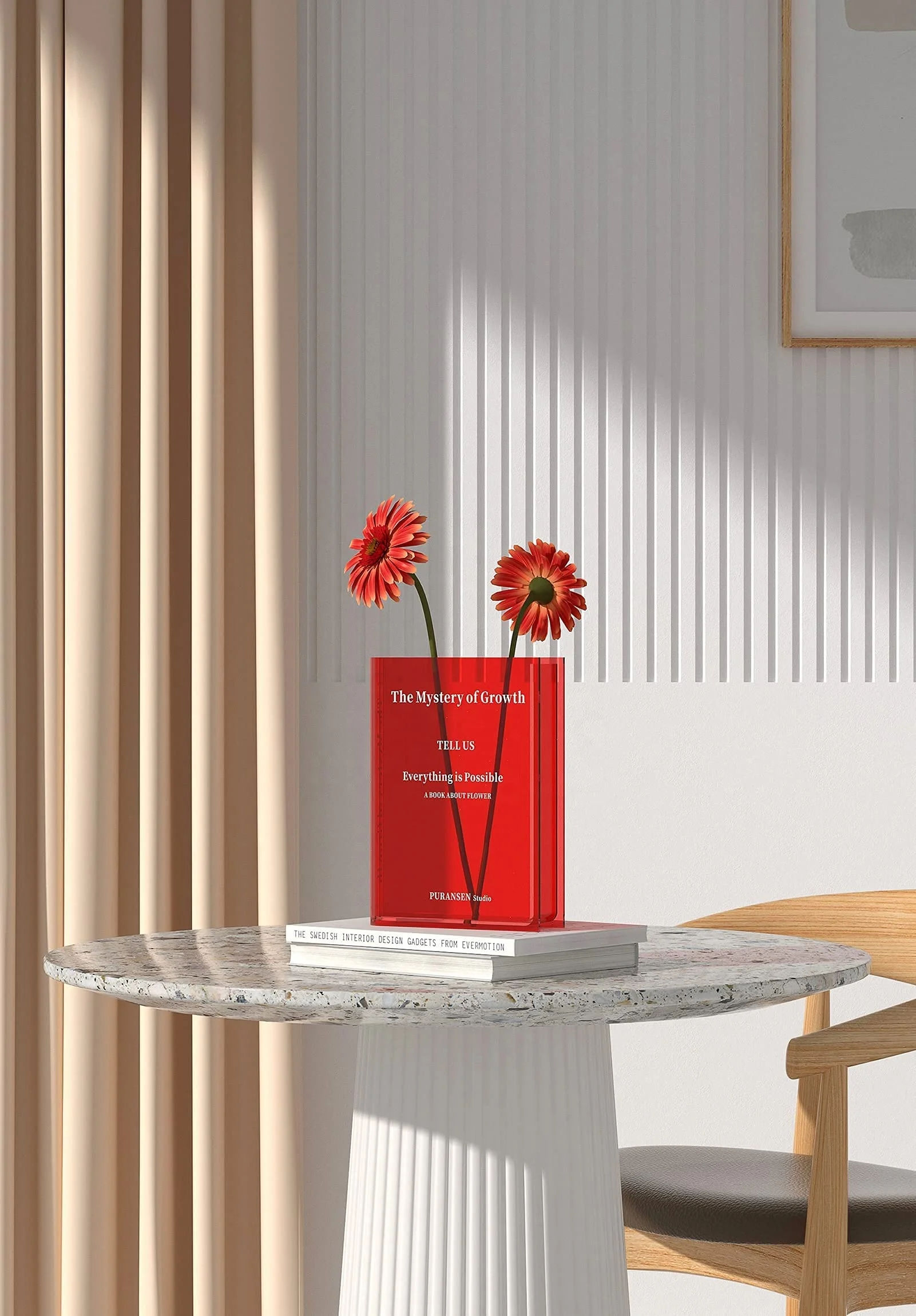 Nordic modern arrangement dried flowers floral white ceramic vase