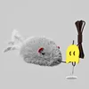 Jouet pour animaux de compagnie souris grinçante suspendue (gris)