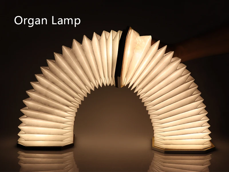 Creative Led Book Table Lights Usb Foldable Flip Paper Cultural Novelty Modern Night Organ Desk Lights