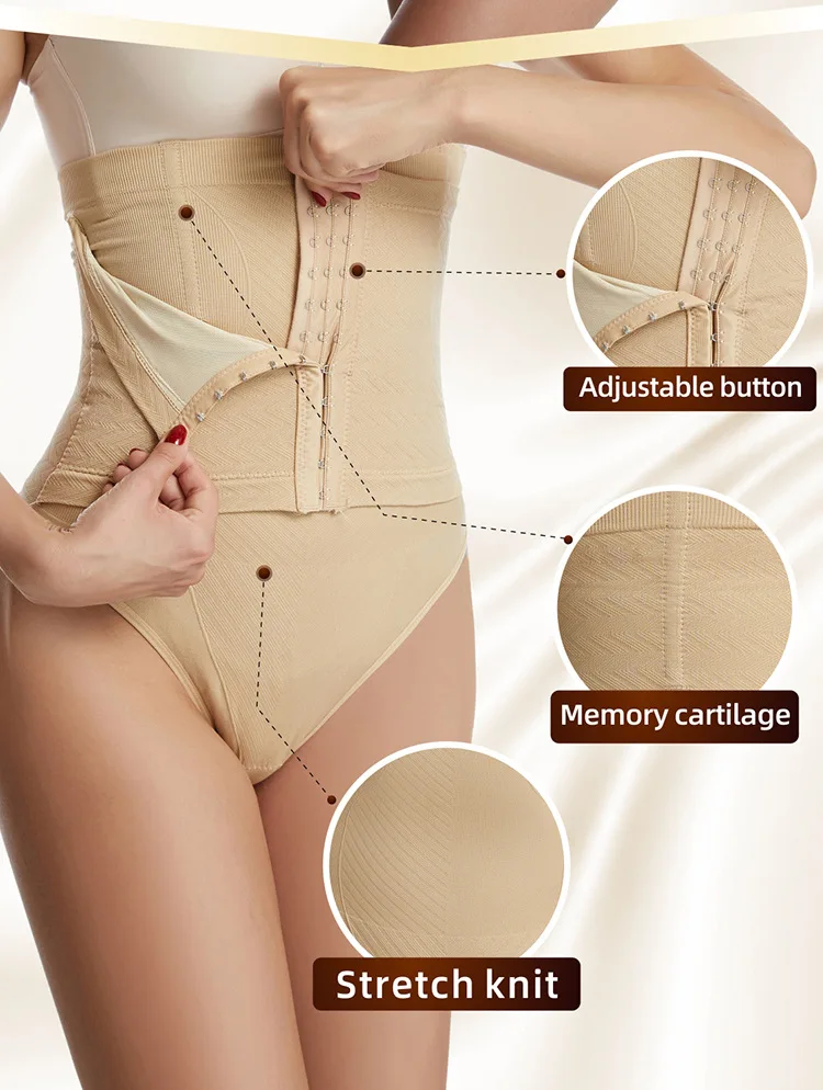 Butt Lifter Shapewear Thong High Waist Hooks Panty Sexy Slimming Tummy