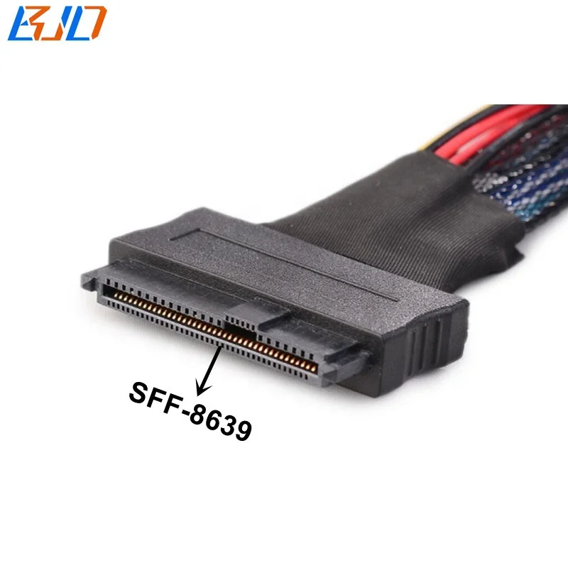 OCuLink PCIe 4.0 Kabel - 90 Graden Hoek, SFF-8611 Mannelijk Naar Mannelijk, 80 Cm, Voor EGPU En SSD