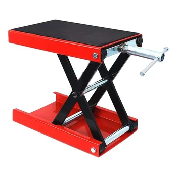 USA IN STOCK Motorcycle Deck - Scissor Lift - Motor Park Jack, Portable Deck Motorcycle Center Stand 500Kg / 1100lbs