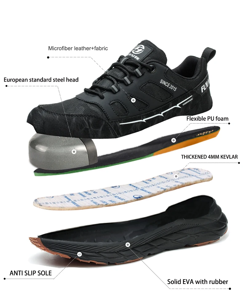 Легкая дышащая Рабочая обувь с резиновой подошвой