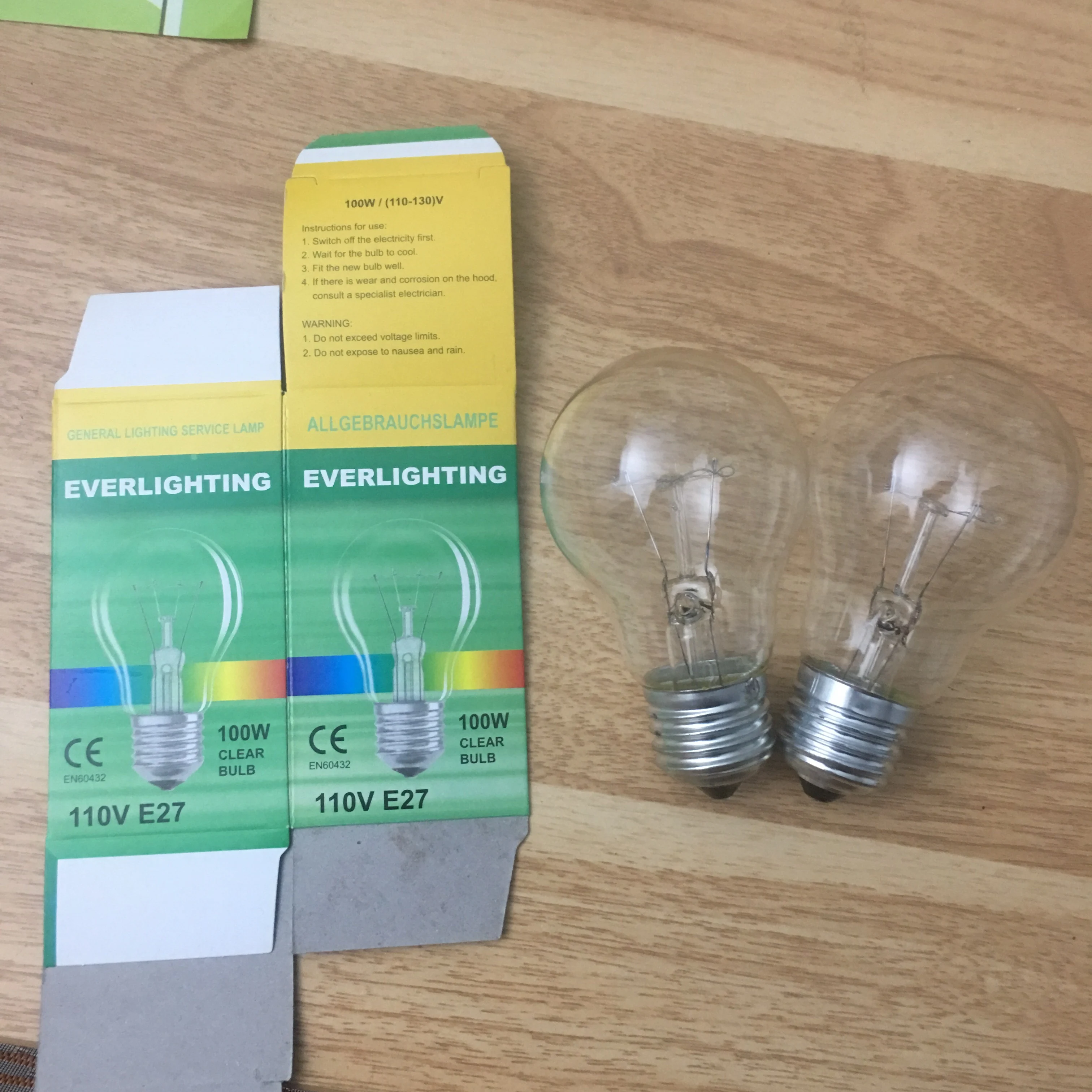 Incandescent Bulb Light A60 E27 100w 220240v Clear Incandescent Bulb