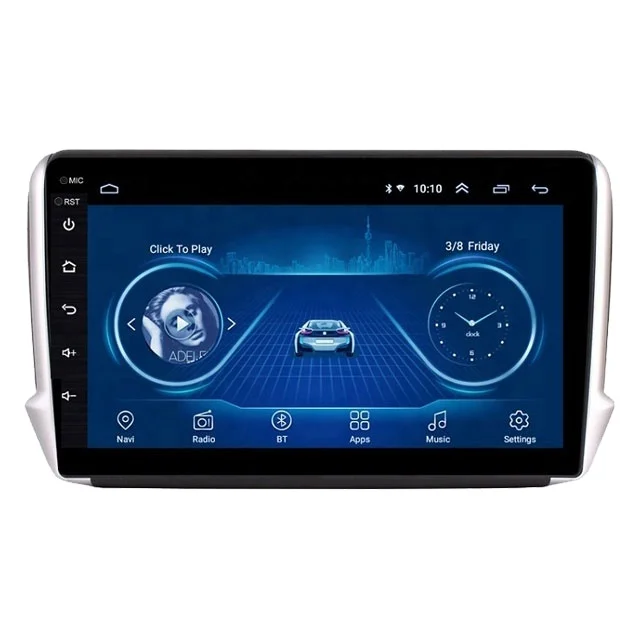 Autoradio 10 Pouces Peugeot 208 Autoradio Android 10 Pouces Peugeot 2008 208 2012-2018 - CarPlay Sans Fil Caméra Recul Autoradio 2Go 64Go GPS