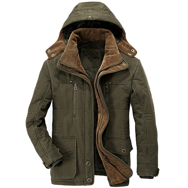 Oem Customized Men's Outdoor Windproof Thicken Warm Jackets Hooded ...