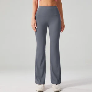 Custom Logo Wholesale High Waisted Scrunched Butt Workout Sports Gym Flare Yoga Leggings for Women