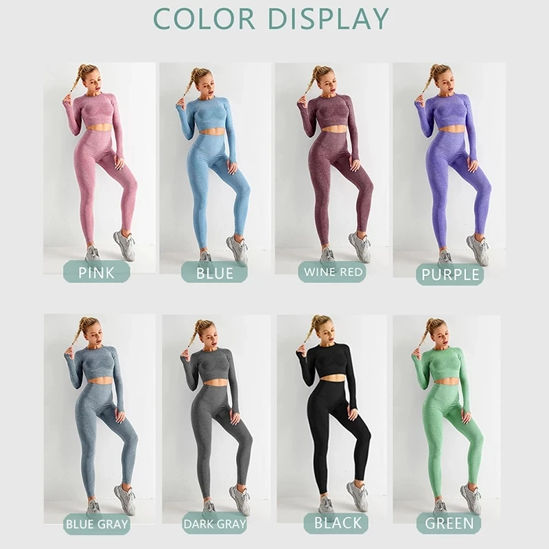 Women Vital Seamless Yoga Set Workout Sport Wear Gym Clothing