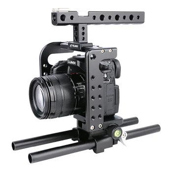 YELANGU Black C7 DSLR Camera Cage GH4 GH5 Camera Cage for DSLR Camera GH4 GH5