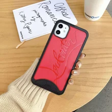 Luxury Designer 3D Sports Design Soft Silicone Phone Case for iPhone 7 Plus 8 XR 14 Pro 15 Pro 16 Plus Red Bottom Back Cover