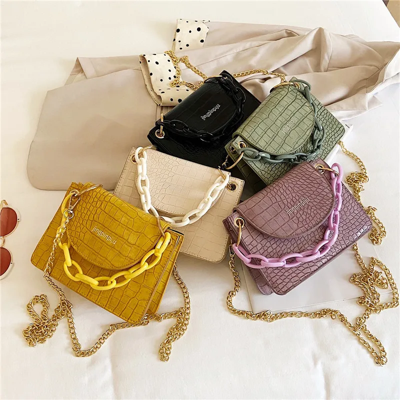 small bag with chain strap