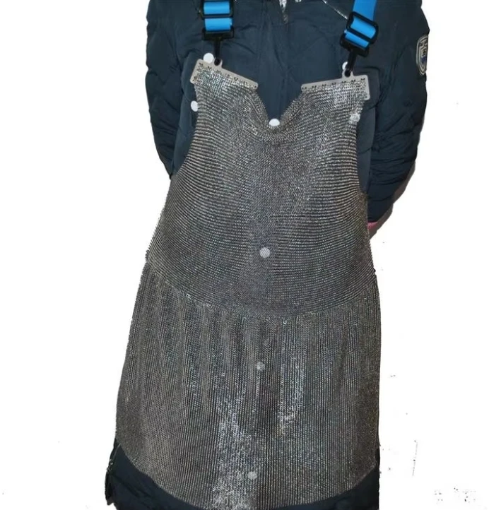 Stainless Steel  Chainmail Apron  Customized Diameter Ring Mesh Curtain Woven by Different Size Diameter Metal Wire