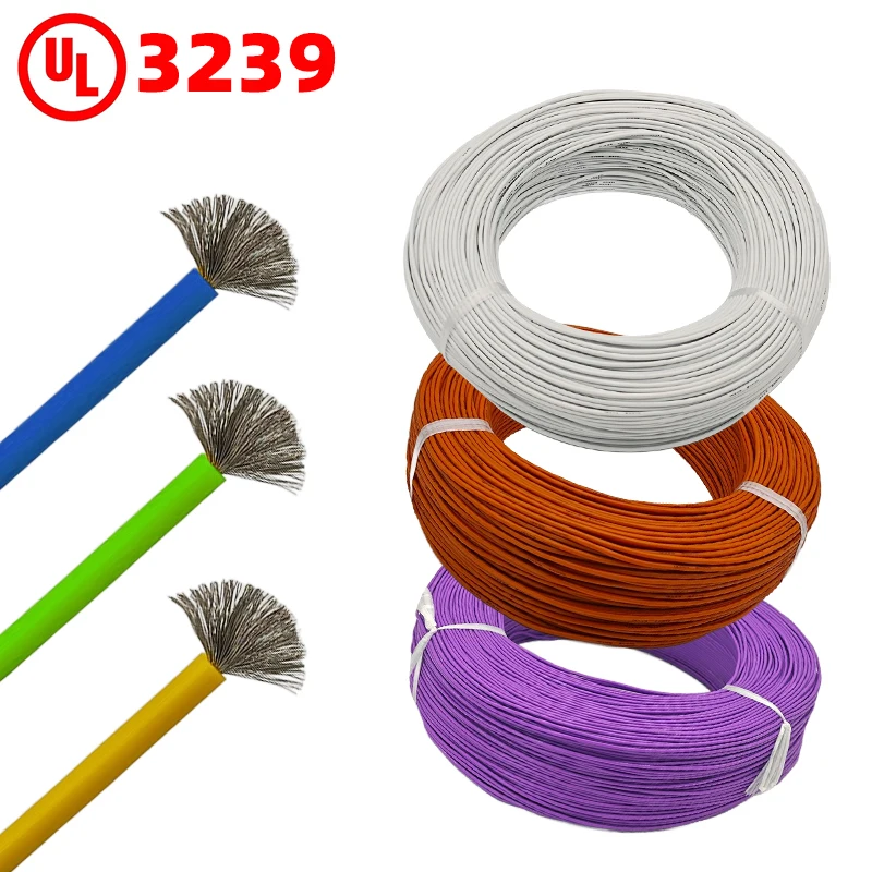 Custom UL 3239 DC Wire Cable Premium Flexible Silicone 10 18 20 Gauge Awg Tinned Copper 2.3mm Electrical Cables and Wires