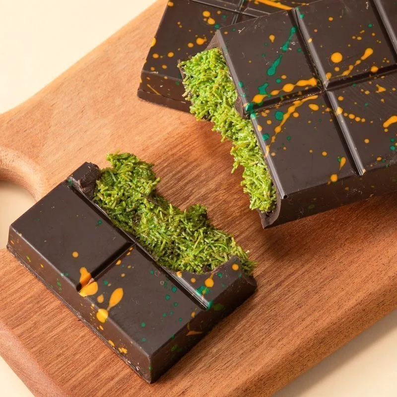 Dubai Chocolate Pistachio Chocolate De 55g Pure Handmade Pistachio Jam Hazelnut Paste Chocolate Chunks Boxed