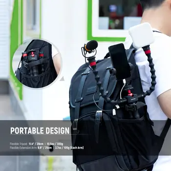 CM14 PRO Mic PL81 Light NEEWER Phone Vlog Kit  T91 Flexible Tripod  Camera Octopus 2 in 1 Tripod Stand detail image