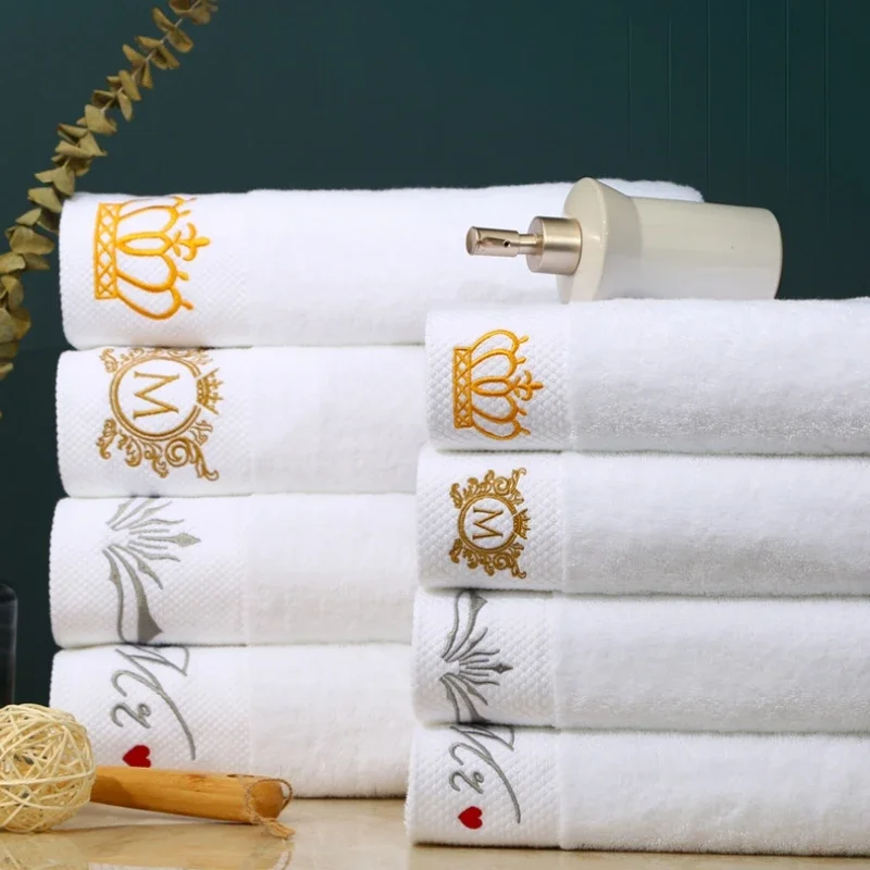 New Design Custom Logo Print Cotton Face Hand Hotel Towels Bath