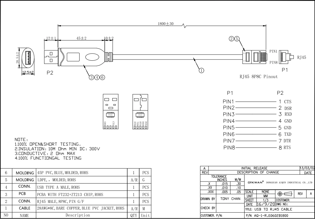 Usb To Rj45 Console Cable Oikwan Usb To Serial Cable Usb To Console