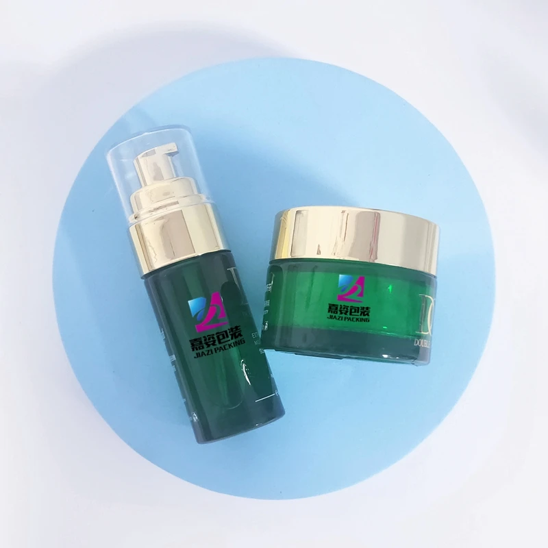 Glass Cosmetic Jar Wholesale 30g 50g 40ml 100ml 120ml Cosmetic Glass Bottle Sets Glass Jar For Skincare Face Cream Lotion Bottle