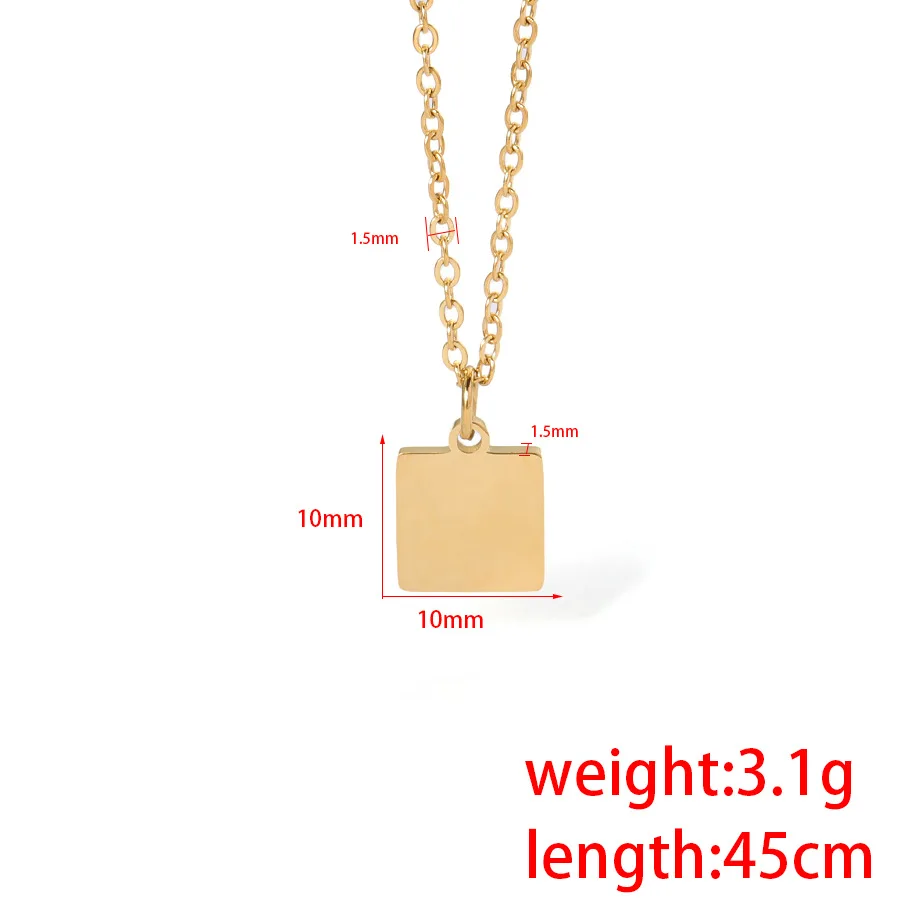 Square Pendant Necklace
