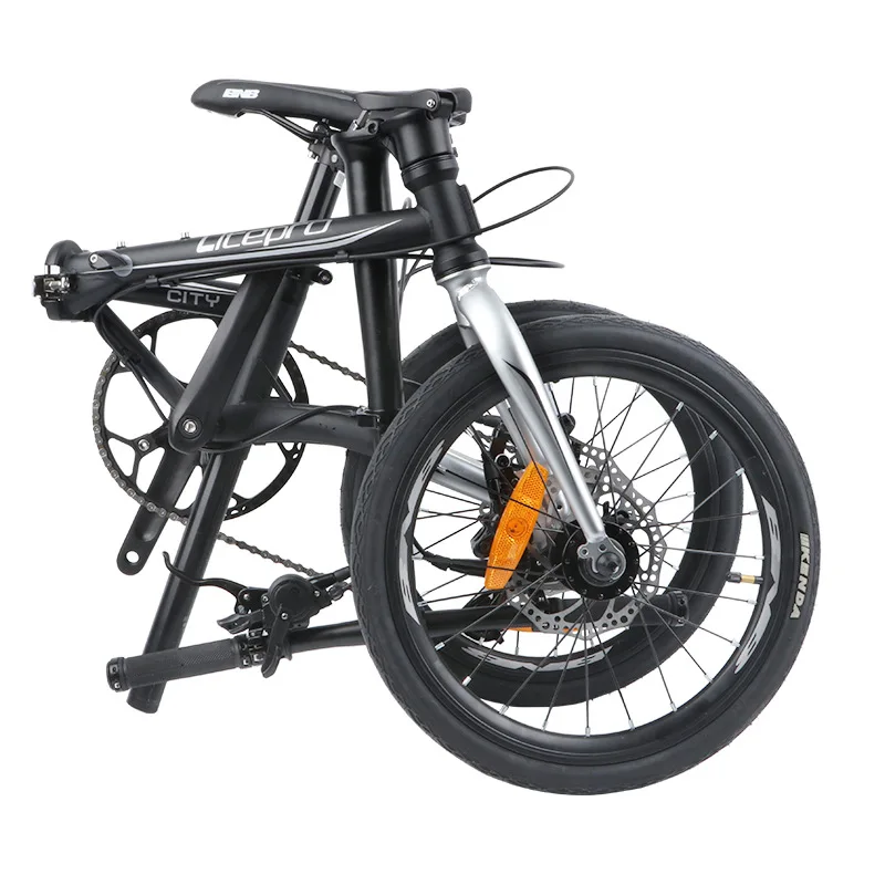 chrome folding bike