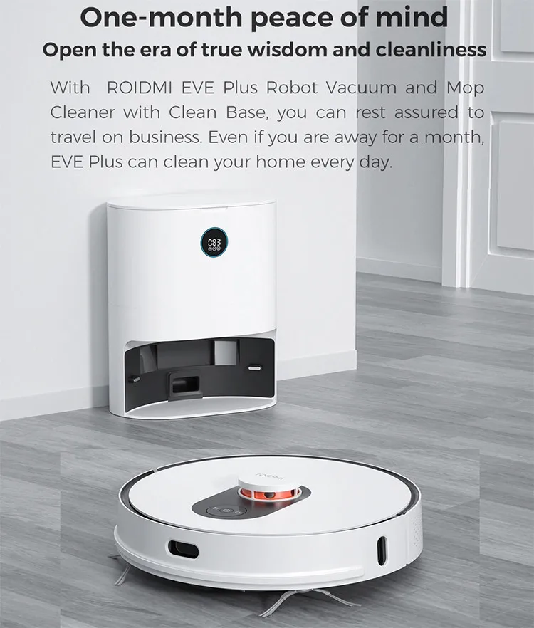 Roidmi Eve Plus Robot Vacuum Cleaner With Smart Dust Collection Mop Cleaner  Support Mi Home App Control Google Assistant Alexa - Vacuum Cleaners -  AliExpress