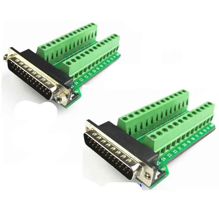 DB25 D-SUB Female 25Pin Plug Breakout PCB Board 2 Row Terminals Connec NtWCP 