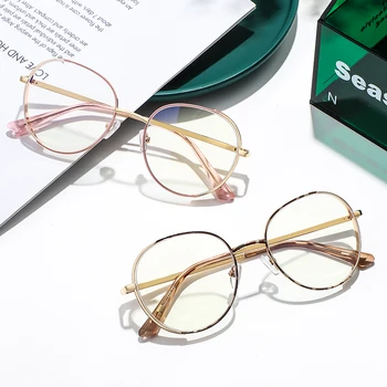 Wholesale Clearance TR90 Round Spectacle Optical Frames High Quality Metal Eyeglasses Women Eyewear Frame Glasses